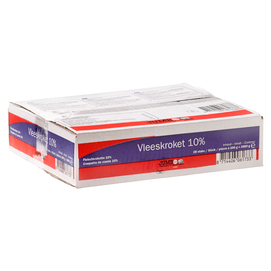 112013 Vleeskroket 10% doos 28x100gr