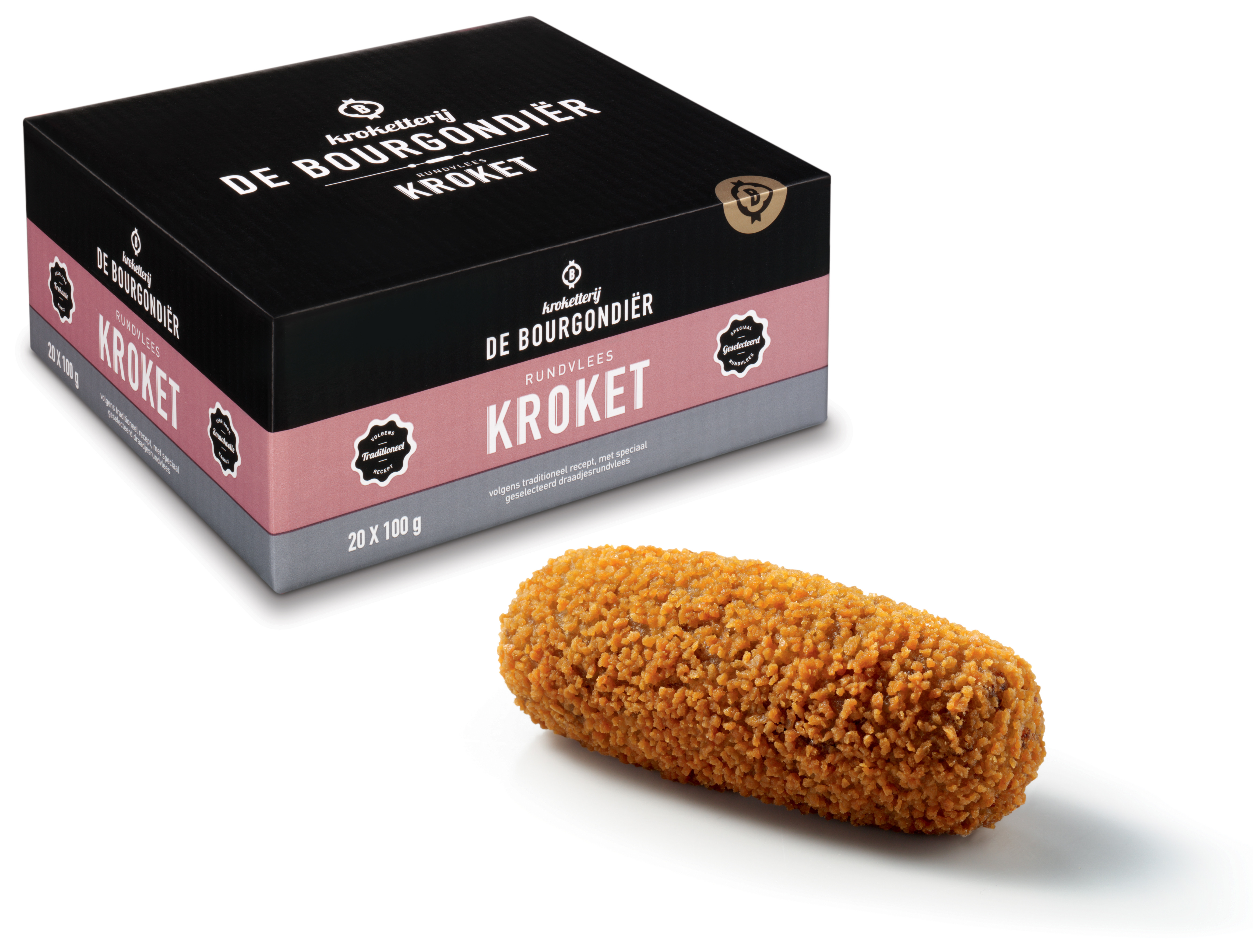 112100 Kroket Rundvlees 25% doos 20x100gr
