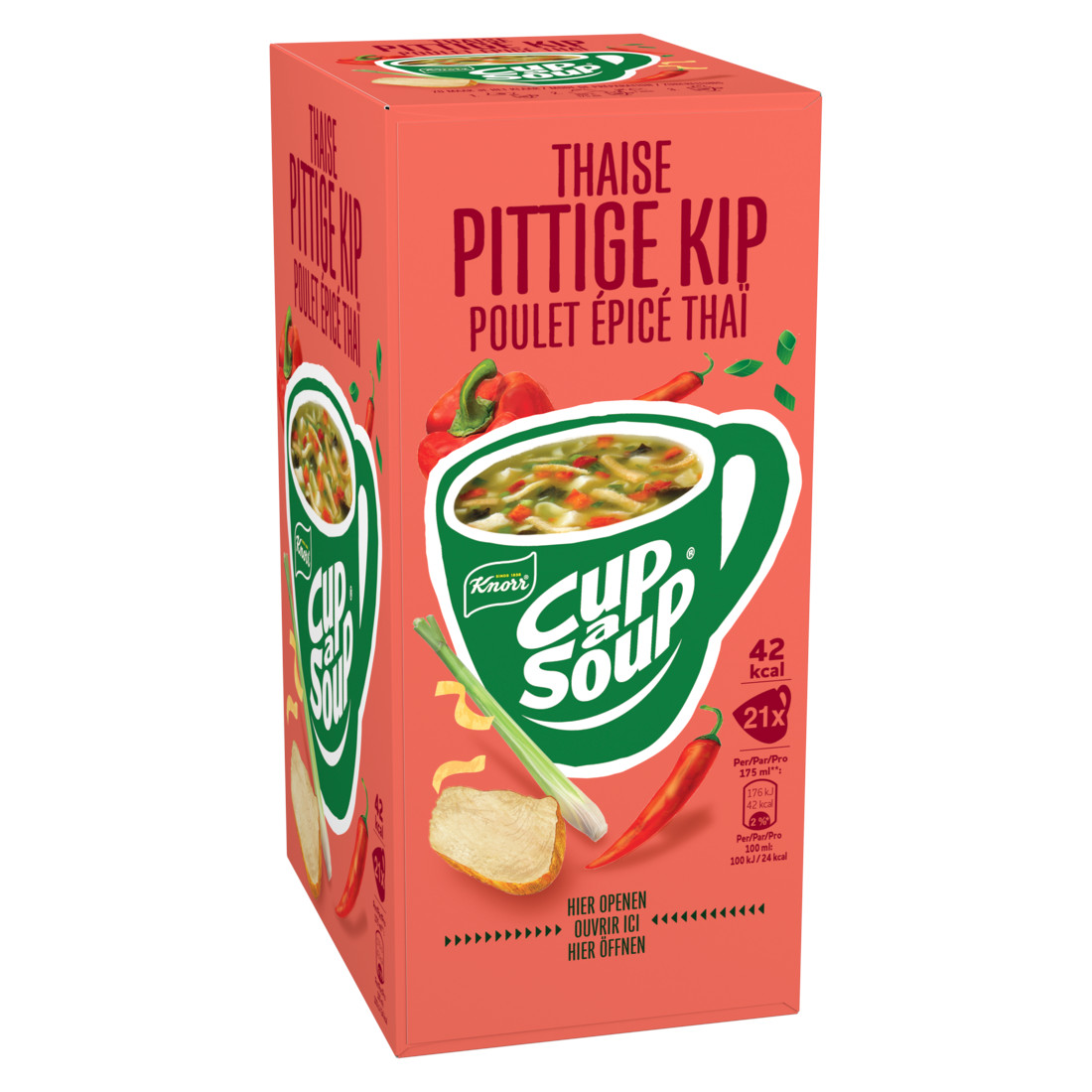 408586 Cup-a-Soup Thaise Pittige Kip 175ml pak 21zakjes