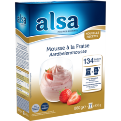 466041 Mousse Aardbei doos 6x860gr