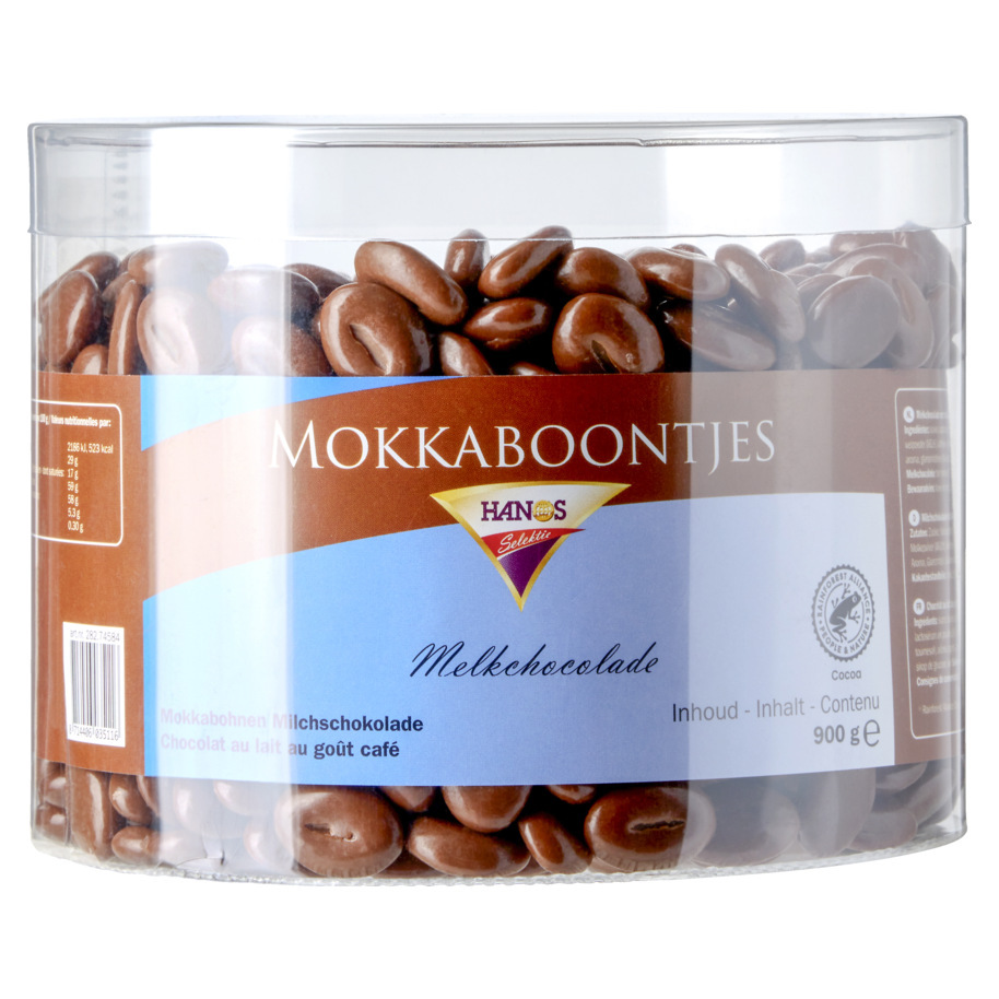 553077 Mokkaboontjes Melk silo 900gr