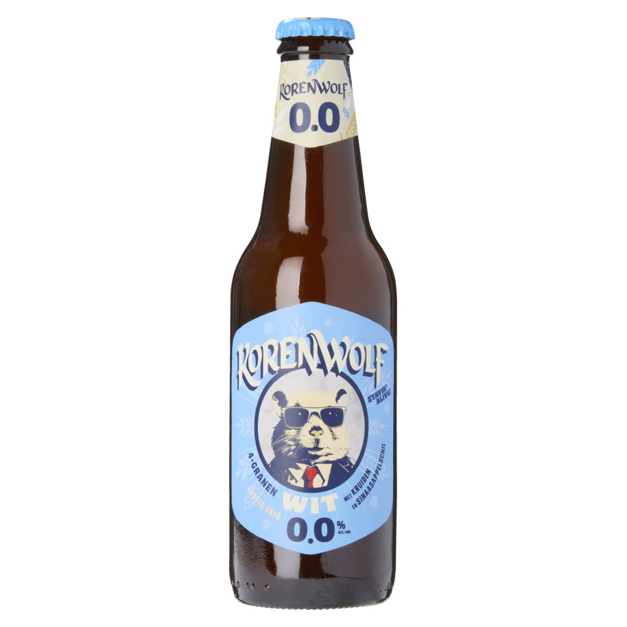 681558 Bier Korenwolf Wit 0,0% krat 24x30cl