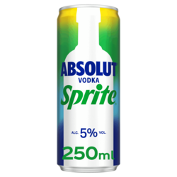 704891 Absolut & Sprite 5% tray 12x25cl